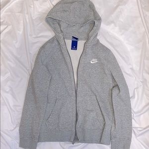Nike Grey Zip Up Hoodie